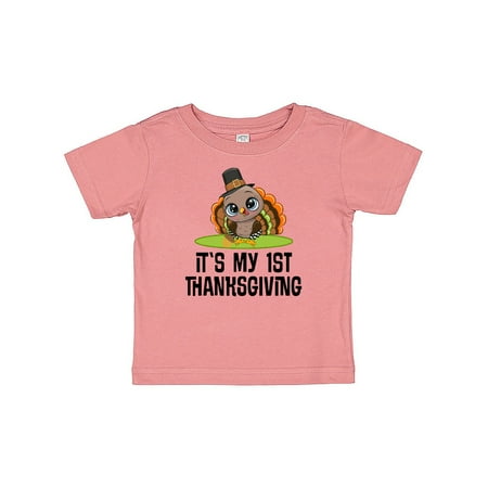 

Inktastic First Thanksgiving Pilgrim Turkey Gift Baby Boy or Baby Girl T-Shirt