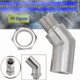 thumbnail image 1 of M18 X1.5mm O2 Oxygen Sensor Extender 45 Degree O2 Bung Extension Adapter Spacer, 1 of 1
