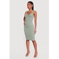 thumbnail image 2 of Women's Rib Knit Notch Neck Tank Midi Dress, 2 of 3