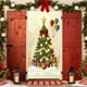 thumbnail image 1 of 3D Embroidery Christmas Door Curtain Holiday Decorative Cover for Front Door Wall Party Festival Home Decorations, 1 of 6