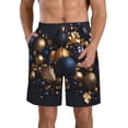 thumbnail image 1 of Fotbe Elegant Golden Blue Ornaments Trajes de Baño Estampados para Hombre, Shorts de Verano de Secado Rápido, Ropa de Playa, Bañadores-Large, 1 of 6