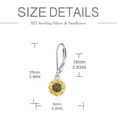 thumbnail image 5 of DOLIOX 925 Sterling Silver Evil Eyes Sunflower Cherry Blossom Greek Star Dangle Earrings Leverback Earrings for Women Birthday Hypoallergenic, 5 of 5