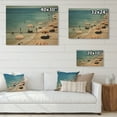 thumbnail image 4 of Designart "Umbrella Aerial Beach View VII" Nautical & Beach Print on Natural Pine Wood, 4 of 5