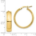thumbnail image 3 of 14K Yellow Gold Earring Hoop Women'S 26 mm 24 6Mm High Polished Earrings, 3 of 3