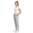 thumbnail image 3 of Couver Women's Cotton Stretch Active Jersey Jogger Pants with Pockets, Heather Grey, Medium, 3-Pack, 3 of 6