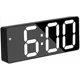 thumbnail image 1 of Smart digital alarm clock, small clock with snooze function, dimmable, temperature, date, 12/24 hours, small electronic desk clock for kitchen office, 1 of 4