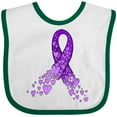 thumbnail image 3 of Inktastic Alzheimer's Awareness Purple Ribbon Made of Heart Boys or Girls Baby Bib, 3 of 4