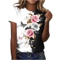 thumbnail image 2 of Short Sleeve Tshirts for Women Womens Tops Dressy T Shirts for Women Graphic Tshirts Shirts, 2 of 5