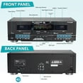 thumbnail image 3 of PYLE PT649D - Dual Cassette Deck - Double Cassette Tape System for Audio Mixtape Recording, CrO2 Tape Selector, High-Speed Dubbing, Rack Mount, 3 of 6