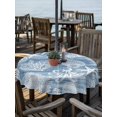 thumbnail image 2 of Outdoor Tablecloth with Umbrella Hole for Patio/Picnic/Party/Camping, Blue Coastal Waterproof Table Cloth Round Cover Washable, Nautical Coral Starfish Shell Octopus Sea (Dia 54"), 2 of 8