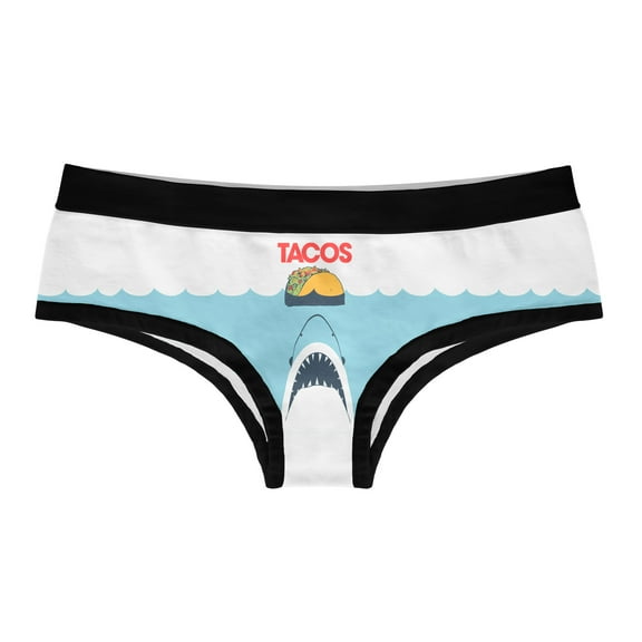 Womens Taco Shark Panties Funny Bikini Brief Vacation Attack Cute Graphic Underwear for Ladies