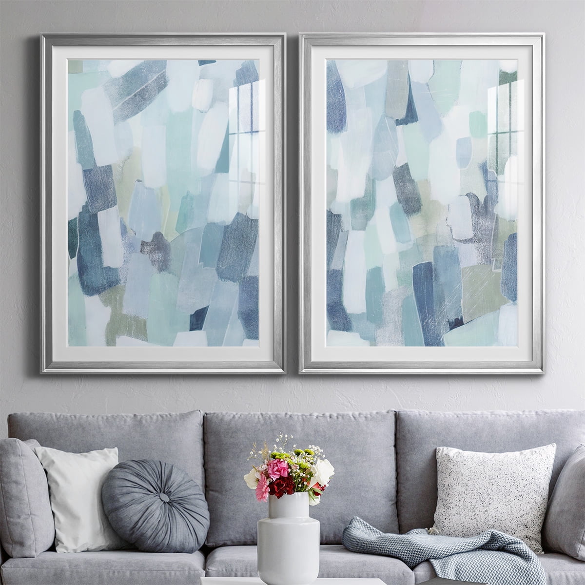 Wexford Home Dusky Gale I Premium Framed Print, 22.5" x 30.5" - Ready to Hang, Silver (Set of 2)