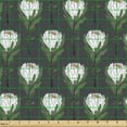 thumbnail image 2 of Floral Fabric by the Yard, Hand Drawn Like White Protea Flowers Repetitive Pattern Vintage Garden Art, Upholstery Fabric for Dining Chairs Home Decor Accents, Multicolor by Ambesonne, 2 of 5