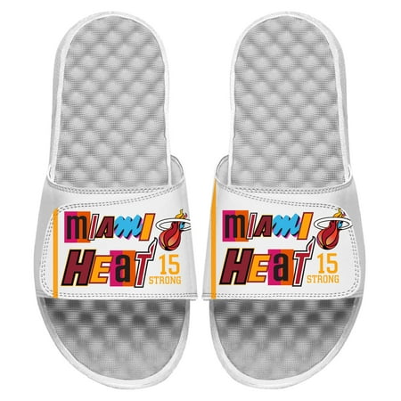 

ISlide White Miami Heat 2022/23 City Edition Collage Slide Sandals