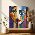 thumbnail image 6 of Abstract Cubism Face Canvas Wall Art， Perfect for Living Room， Bedroom， Office， Dining Room， and Hallway Decoration., 6 of 8