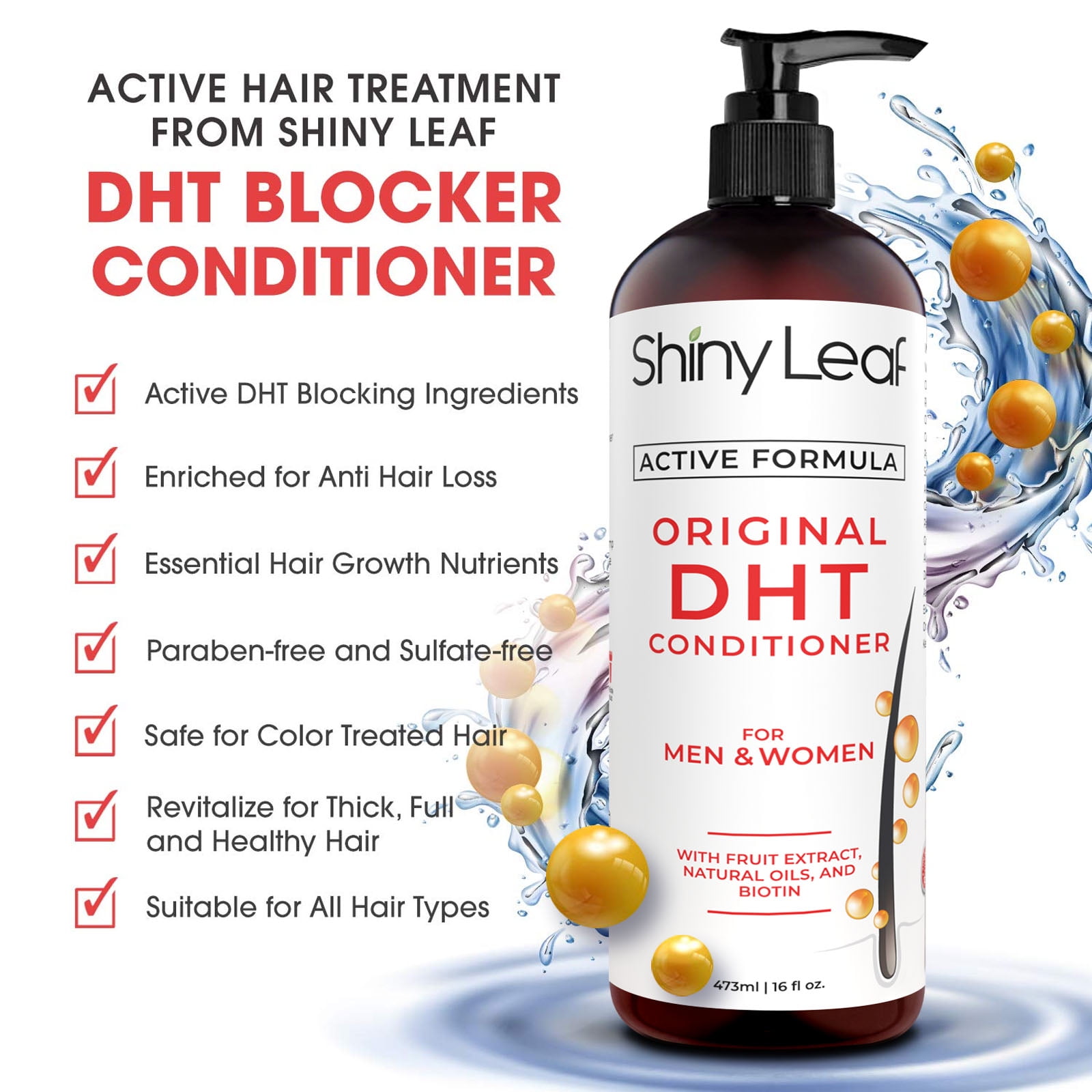 Shiny Leaf DHT Hair Loss Prevention Shampoo and with enHAIRgy DHT Blocker Hair