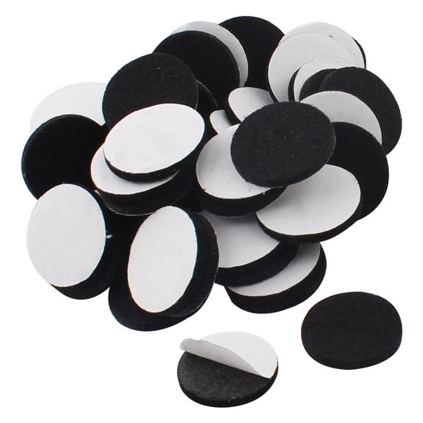 Unique Bargains 50 Pcs Antislip Felt Round 25mm Adhesive Chair Foot