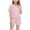 Pink, variant on Girls Summer Outfit Sets, Crewneck 2 Piece Casual T-shirts with Shorts Sets Pink Size 7-8T