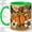 Green, variant on Pumpkin Bow Accent Mug, 11oz Ceramic Coffee Cup for Fall Decor Lovers