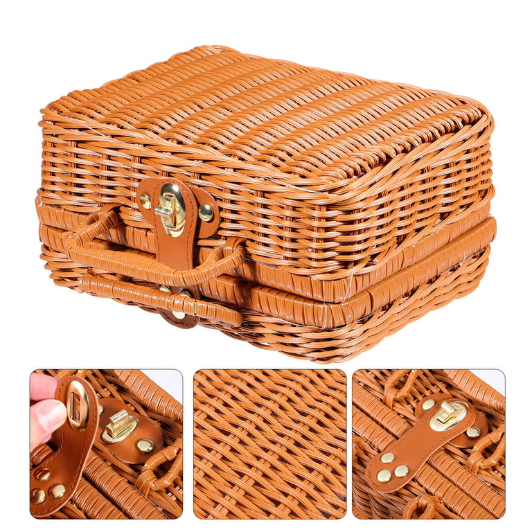 Okuna Outpost Woven Baskets for Storage, Round Basket (2 Sizes, 2 Pack)