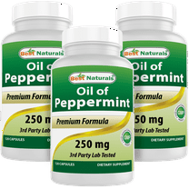 3 Pack Best Naturals Peppermint Oil 250 mg 120 Capsules