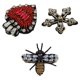 thumbnail image 1 of 3 Unids pieza Gloria Parche de diamantes de imitación con cuentas DIY Crystal Rhinestone Bee & Star & Patchwork Apliques De Corazones Para Sombreros Decoración, 1 of 8