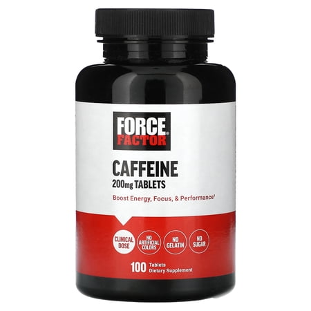 Force Factor Caffeine  200 mg  100 Tablets