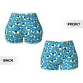 thumbnail image 5 of Lsque Flying Bees Pattern High Waisted Biker Shorts for Women-Tummy Control Fitness Athletic Workout Running Yoga Gym Shorts,Moisture-Wicking-Large, 5 of 9