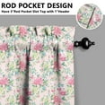 thumbnail image 4 of Vintage Country Bloom Curtains 24 Inch Short - 3 Panel Floral Bohemian Set with Rustic Wildflowers, Rod Pocket Kitchen, 4 of 5