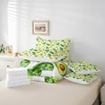 thumbnail image 4 of Erosebridal Green Avocado Bedding Sets Full Size, Cartoon Fruit Comforter Sets with Sheets, Leaf Plant Reversible Bedding Full Size, Microfiber Bedroom Decoration, 7 Pieces, 4 of 6