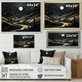 thumbnail image 4 of Designart "Blue And Gold Modern African horizon I" Modern Wall Art Print, 4 of 5