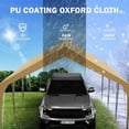 thumbnail image 2 of Bingirl Carport Shelter Industrial Grade Frame Full Weather Protection Height Adaptable Frame Multi Vehicle Coverage for Outdoor Vehicle Storage RV Parking, 2 of 5