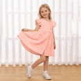 thumbnail image 2 of HCNTES Toddler Girl Dress Kids Short Sleeve Ruffle Dresses for Girls Summer Outfits Beach Sundress for Kids Girls 2t 3t 4t 5t 6t 7t 8t 9t(6-7 Years,D01-Pink), 2 of 9
