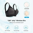 thumbnail image 5 of Deep V Bra Low Cut Sexy Women Seamless Bras No Underwire Plus Size Wireless Push Up Full Coverage Bralette Comfortable Everyday Bras Back Fat Smoothing T-Shirts Bra Gray S, 5 of 5