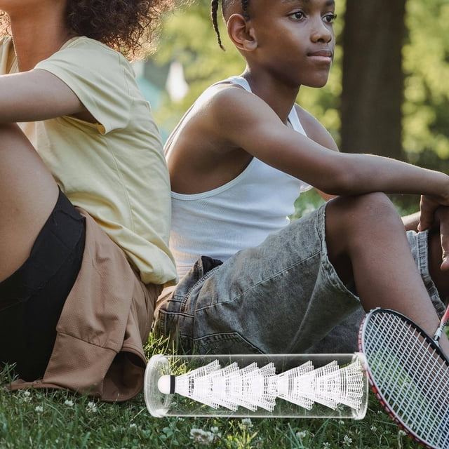 RUNROTOO Large Capacity Shuttlecock Storage Tube Transparent Plastic For Badminton Enthusiasts Education Classes 1Set