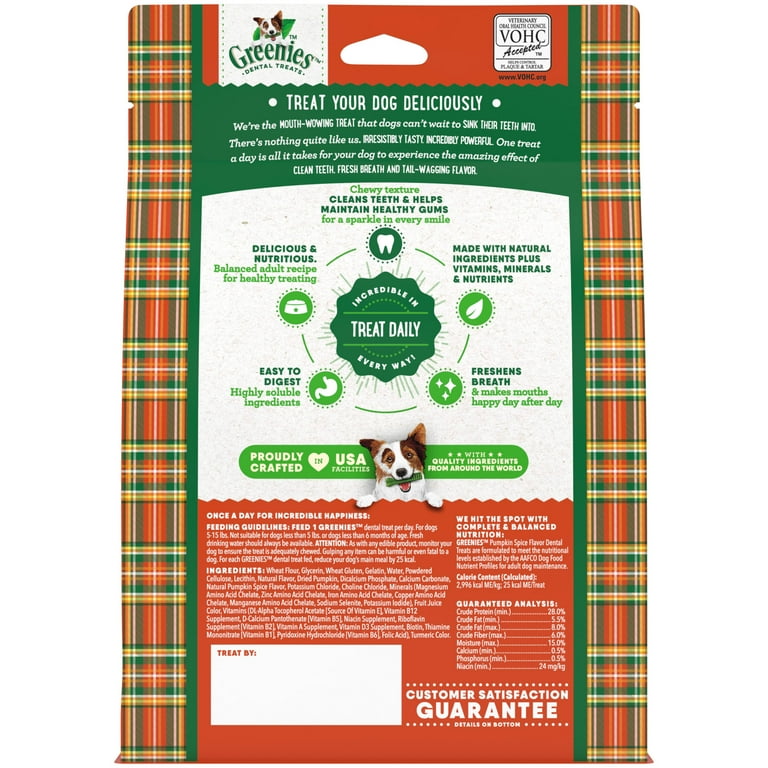 Greenies Value Pack Pumpkin Spice Flavor Dental Chew Treats for Small Dogs 12 oz 43 Treats Walmart