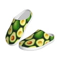 thumbnail image 2 of Goofa Avocado Print Womens Mens Cotton Lightweight House Slippers , Washable Home Slippers,Indoor Comfy Bedroom Cozy Slippers-37/38, 2 of 7