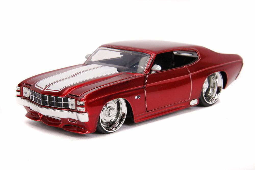 1971 Chevy Chevelle Coupe Die-cast Car 1:24 Jada Toys 8 inch RED Wine 