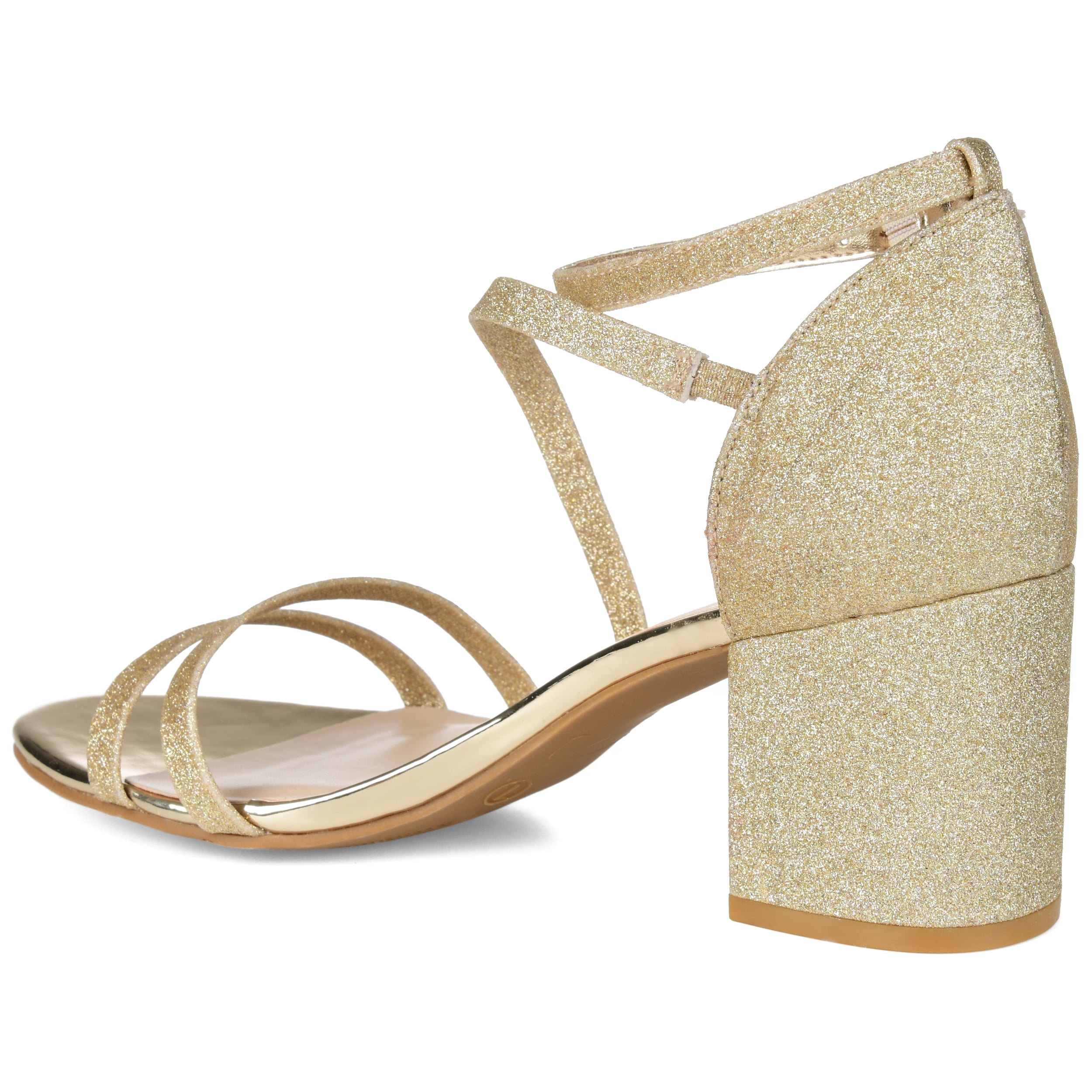 Journee Womens Bella Open Round Toe Block Heel Evening Dress Sandals, Widths Available