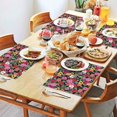 thumbnail image 2 of Pioneer Flower Floral Print Pattern Summer Placemats Table Placemats Set Of 4-Linen Kitchen Washable Placemats Table Mats 12x18 Inch Non-Slip Heat Resistant, 2 of 5