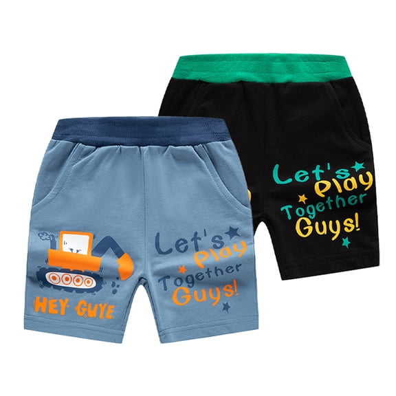 KYAIGUO Kids Toddler Boys Short,Sweatpants Baby Boys Summe Short Pants Trousers Cartoon Casual Cute New Fashion Elastic Waist Short Pants，Size 1-8T