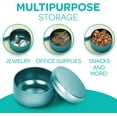 thumbnail image 3 of Hearts & Crafts Empty Tin Candle Jars with Lids for Candle Making - 8oz - Teal, 3 of 7