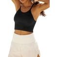 thumbnail image 2 of Coduop Women's Summer Spaghetti Straps U Neck Crop Top Solid Color Slim Fit Vest Tops, 2 of 9