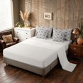thumbnail image 4 of Manfei Western Cow Skull Queen Bedding, Bohemian Aztec Bedding Comforter Set Queen, Gray Black White, Gray Reversible 7pcs, 4 of 6