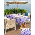 thumbnail image 5 of Outdoor Tablecloth with Umbrella Hole for Patio/Picnic/Party/Camping, Purple Lavender Waterproof Table Cloth Rectangle Table Cover Washable, Spring Watercolor Wildflower Garden Floral (60"x 84"), 5 of 8