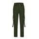 thumbnail image 1 of VISgogo Pantalones cargo para mujer, pantalones de cintura alta con estampado de cuadros/color sólido con bolsillos VISgogo  moda, 1 of 6