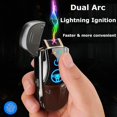 thumbnail image 4 of Encendedor recargable por USB del encendedor eléctrico de doble arco con forma de coche deportivo con sensor de huellas dactilares, 4 of 5