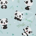thumbnail image 4 of FREEAMG Panda Shower Curtain Waterproof Fabric Bath Curtain with Hooks for Bathtub Bathroom Decor, 60 x 72 Inch, 4 of 6