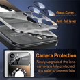 thumbnail image 4 of Two-pack of new titanium phone cases including privacy film, compatible with iPhone 16, 15, 14, 13 and 12 Pro Max Plus models, with magnetic wireless charging and impact camera lens protector, 4 of 5