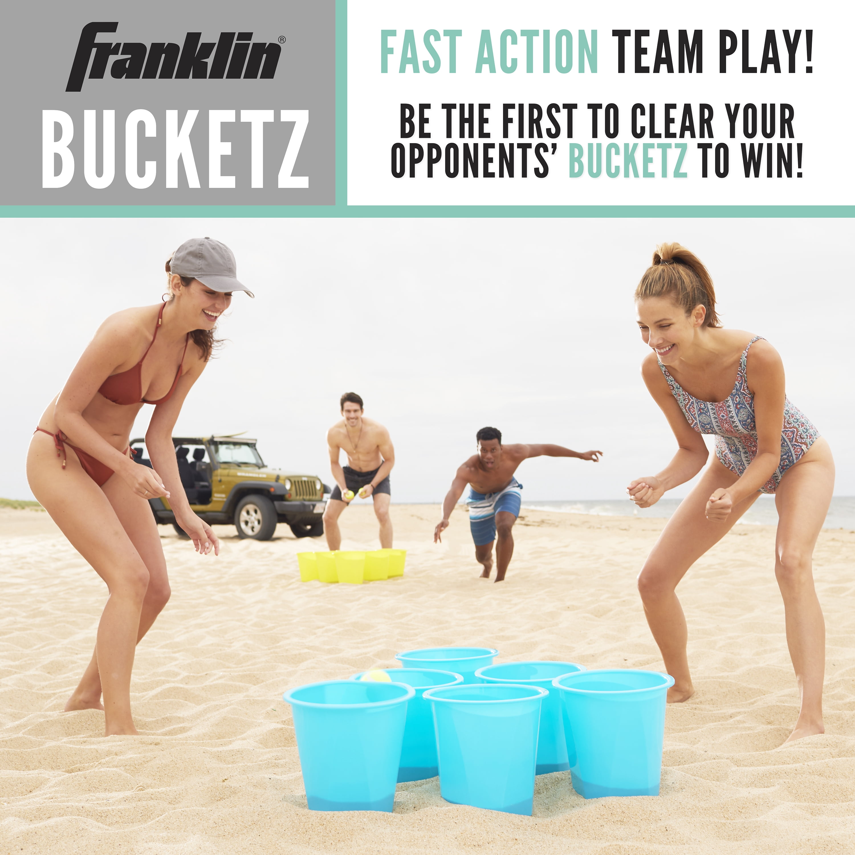 Franklin Sports Bucketz Pong Game - Jumbo Tailgate + Lawn Pong Game